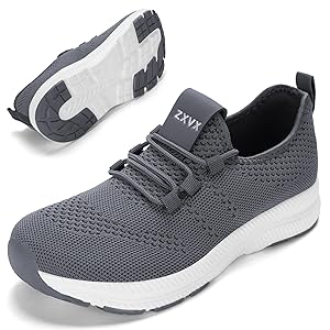 ZXVX Wide Toe Box Shoes Women Non-Slip Wide Width Sneakers